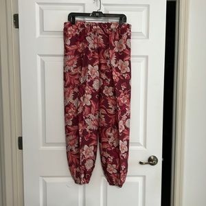 Zara silk jogger pants